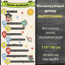 Мотивирующий декор "Выпускники"_яркий