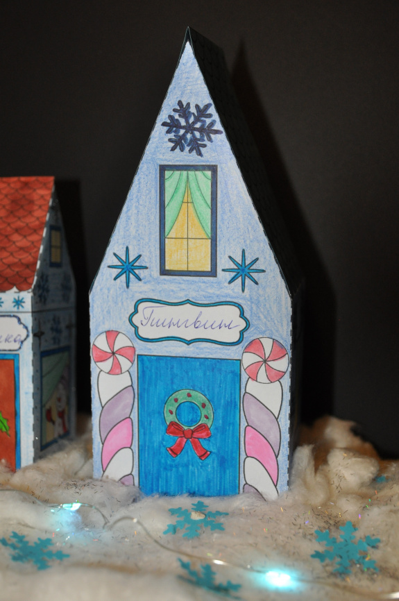 Волшебная новогодняя деревня: 3D-шаблоны домиков фото 5