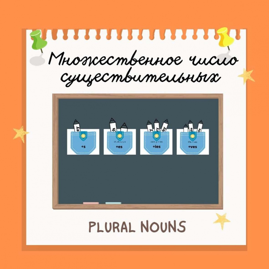Множественное число существительных. Plural Nouns фото 1