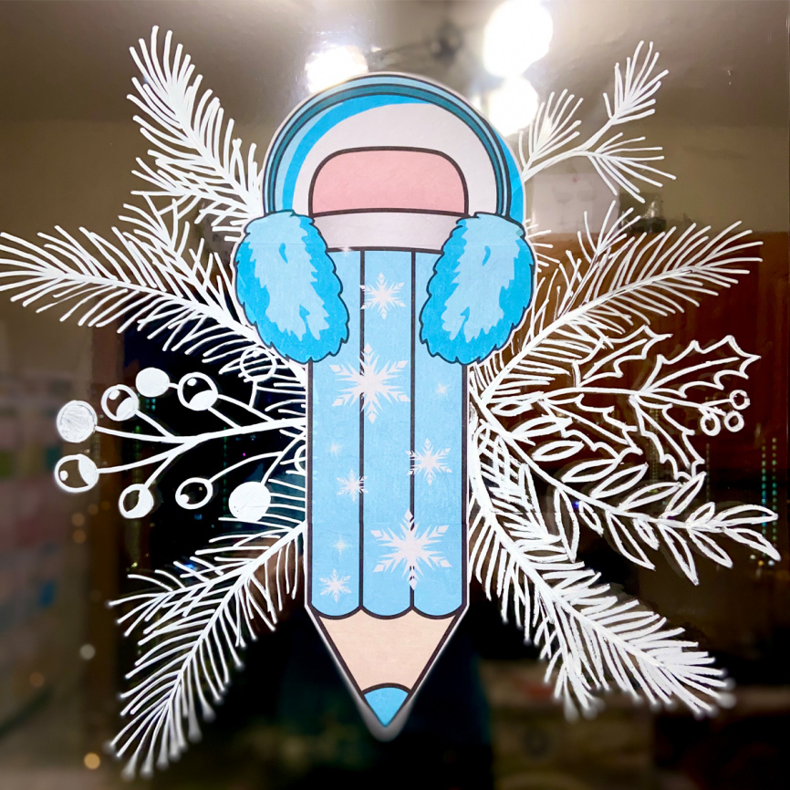 Декор для окна "Новогодние карандаши". Часть 1 фото 22