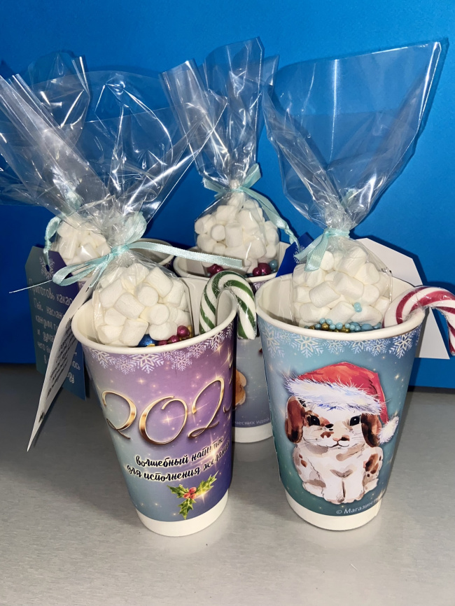 Манжеты на стаканы и бирки для какао  "Волшебный напиток от кроликов" фото 15