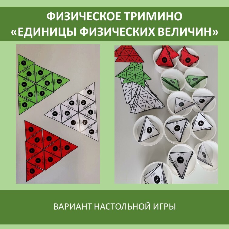 Физическое тримино  «Единицы физических величин» фото 2