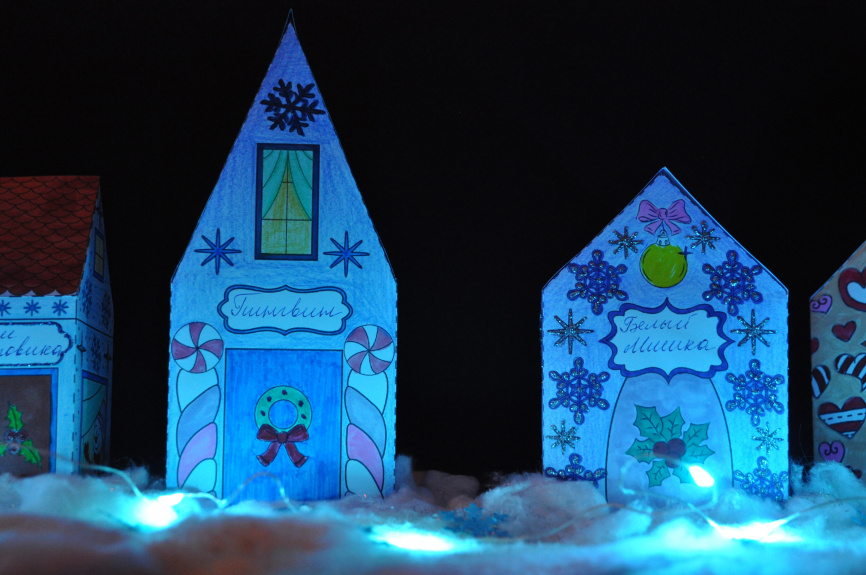 Волшебная новогодняя деревня: 3D-шаблоны домиков фото 10