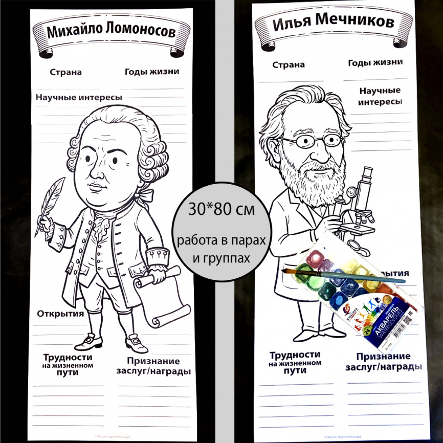Постеры для коллективной работы "В полный рост. Светила российской науки" фото 4