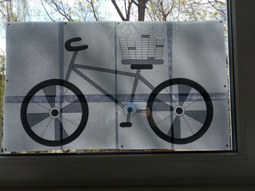 Декор для окна "Цветочный велосипед" фото 2