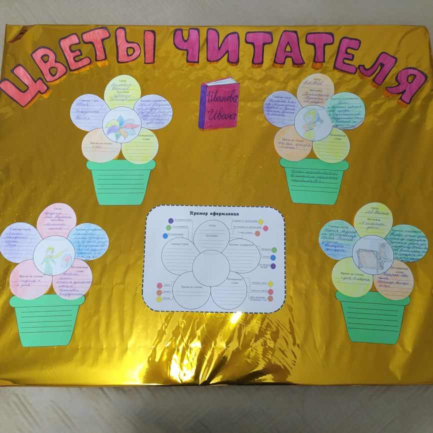 Рабочий лист "Цветок читателя" фото 6