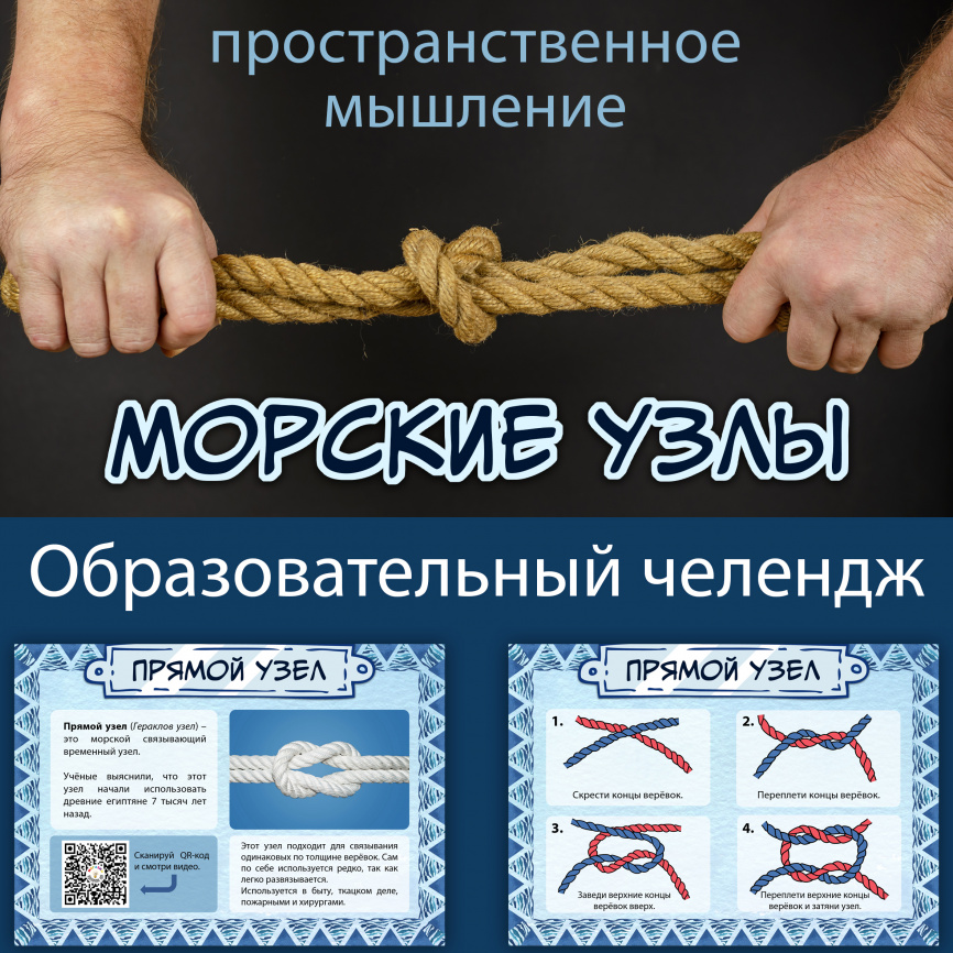 Челендж "Морские узлы": 8 двусторонних карточек фото 1