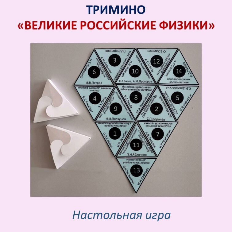 Тримино  «Великие российские физики» фото 3