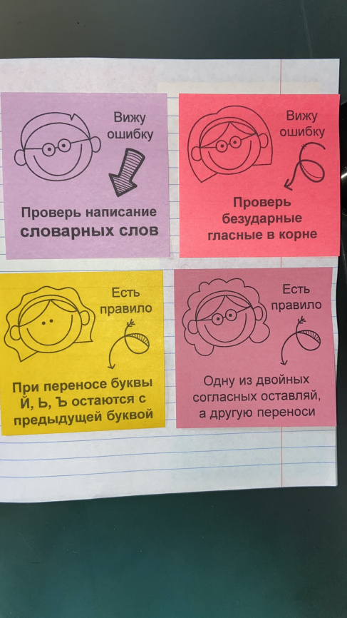 Шаблон для печати на стикерах "Работа над ошибками". Русский язык 1-4 кл. фото 8