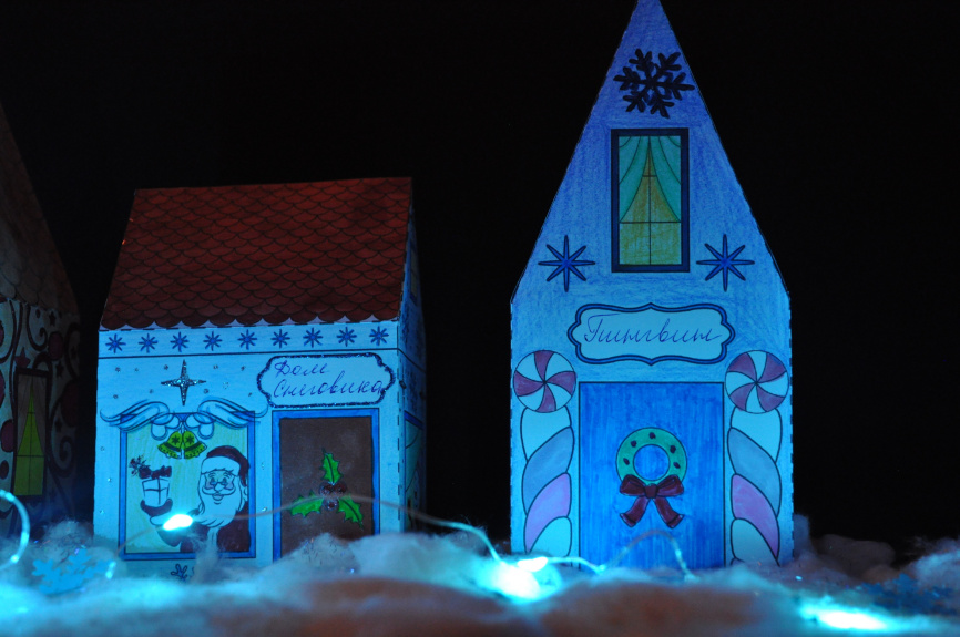 Волшебная новогодняя деревня: 3D-шаблоны домиков фото 11