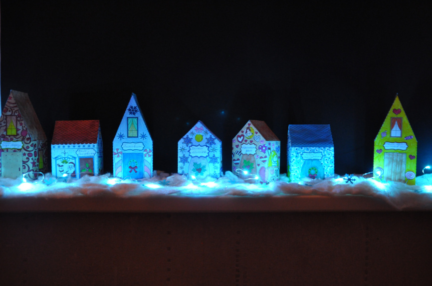 Волшебная новогодняя деревня: 3D-шаблоны домиков фото 12