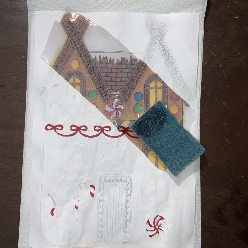 Оформление для окон "Сладкое королевство": панорама и витражи из пряничных домиков фото 15