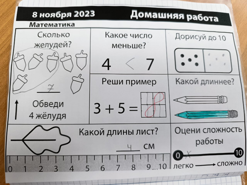 Домашняя работа по математике. 1 класс. НОЯБРЬ фото 6